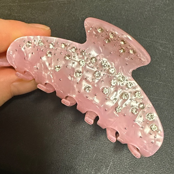 Pink Crystal Hair Claw - Picture 2 of 2
